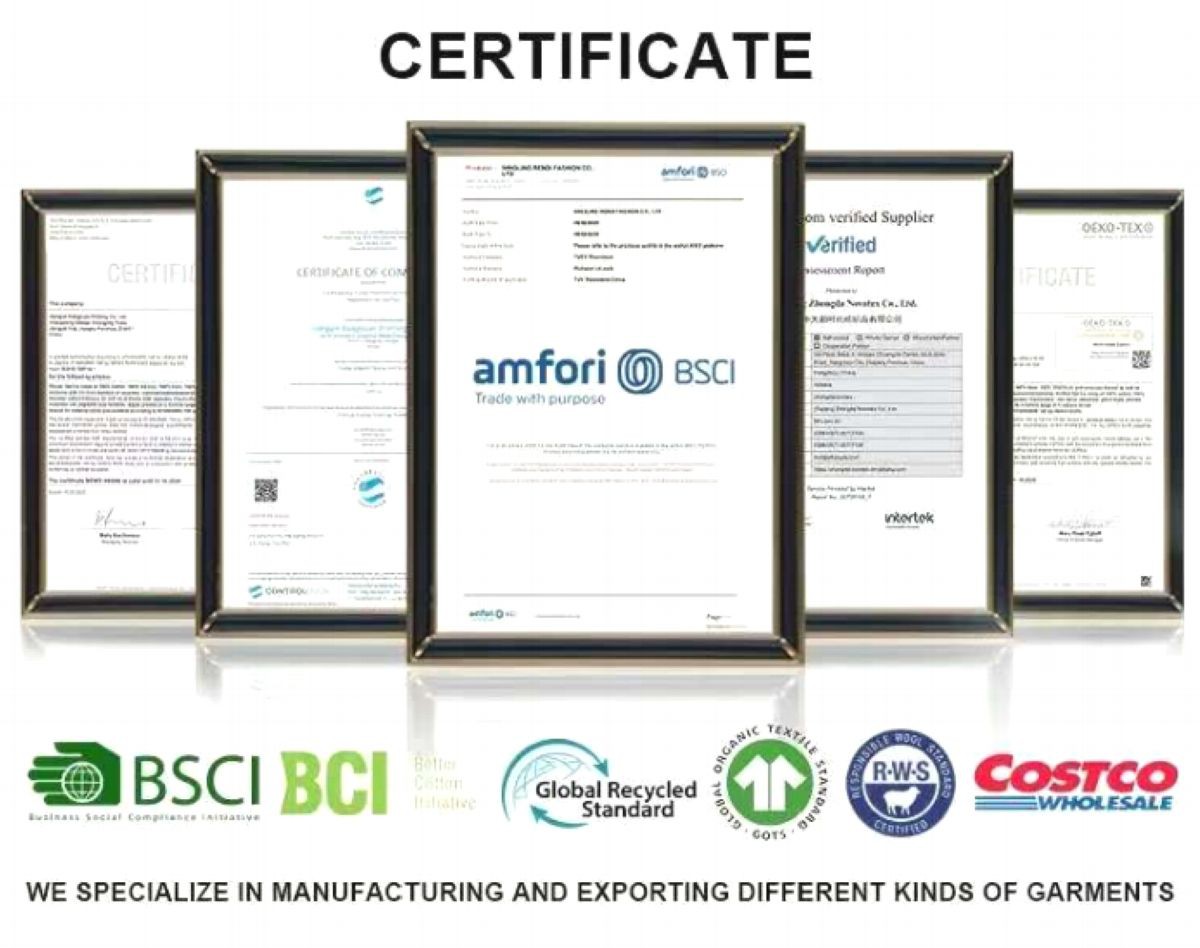 mens business casual polo shirt CERTIFICATE